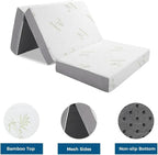 Inofia Full Folding Mattress, 6 Inch Trifold Memory Foam Mattress with Ultra Soft Removable Cover, Foldable & Portable Full Size Bed (73" x 52" x 6")