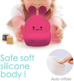 Rabbit Night Light for Kids, Rechargeable LED Children Lamp, Soft Silicone (BPA Free) for Baby/Boys/Girls/Adult, Remote & Touch Control Adjustable Brightness and Colors, Indoors/Outdoors