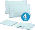 Twin XL Size Bed Sheets - 4 Piece 1500 Supreme Collection Fine Brushed Microfiber Deep Pocket Twin X-Large Sheet Set Bedding - 1 EXTRA PILLOW CASES, GREAT VALUE, Twin XL, Aqua
