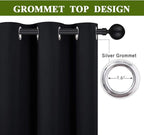 NICETOWN Room Separating Divider, Room Divider Curtain Screen Partition, Function Thermal Blackout Patio Door Panel, Sliding Door Insulated Curtain for Patio, Black, 8.3ft Wide x 10ft Long