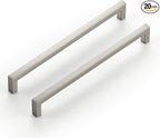 Ravinte 20 Pack Solid 7-1/2 Inch Center to Center Slim Square Bar Drawer Handles Cabinet Hardware - Brushed Nickel Kitchen Pulls