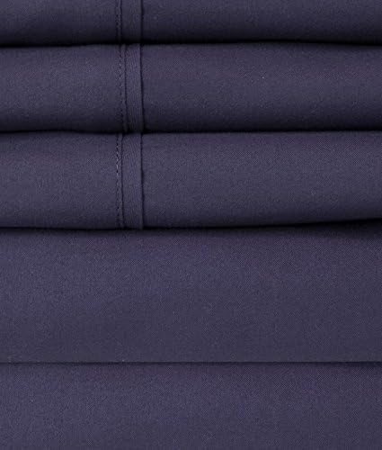 Twin XL Size Bed Sheets - 4 Piece 1500 Supreme Collection Fine Brushed Microfiber Deep Pocket Twin X-Large Sheet Set Bedding - 1 EXTRA PILLOW CASES, GREAT VALUE, Twin XL, Navy