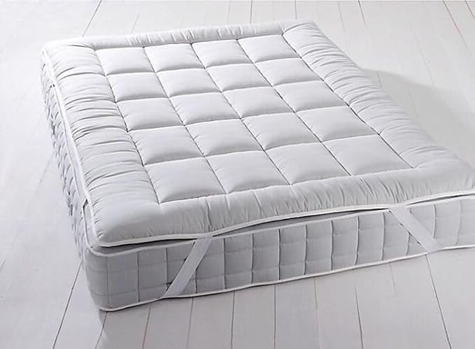 Royal Hotel Bedding Mattress Topper, California King, 2 Inches Hypoallergenic Overfilled Down Alternative Anchor Bands Mattress Topper