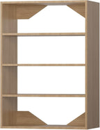 ROOMTEC 31.5" Shelf Short Tower Closet Unit, Modular Closet System with Shelf, Wardrobe Organizer for Bedroom or Walk-in Closet, Wall Mounted, Customizable Clothes Storage Unit, Wood