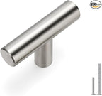 homdiy 200Pack Cabinet Knobs - Brushed Nickel Drawer & Door Knobs - 2in Modern Hardware for Kitchen & Dresser Drawers