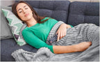 Queen Size Cuddly Fluffy Fleece Blanket, Warm and Soft with Striped Pattern, 90x90 Inches, Ash Grey