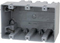 Southwire Electrical Box for Light Fixture, 42lb Support, Depth Adjustable, Three Gang, Gray, MSB3G
