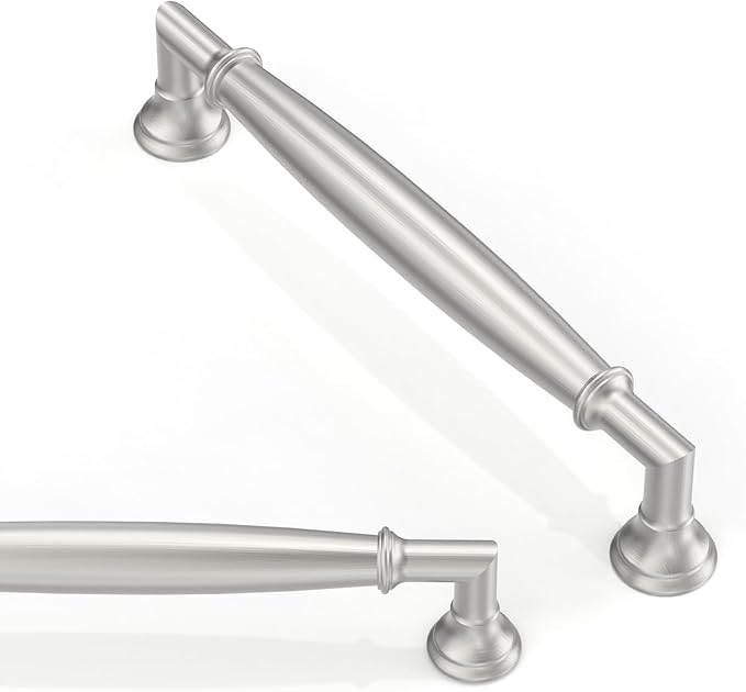 10 Pack Brushed Satin Nickel Cabinet Pulls 5 Inch(128mm) Kitchen Cabinet Handles Solid Zinc Alloy Cabinet Hardware Drawer Pulls