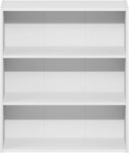 Furinno Basic Book Shelf, 3-Tier Bookshelf, Cube Storage Organizer Bookcase with Open Shelf, 7 x 24 x 26, for Living Room, Bedroom, Home Office, White
