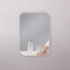 10Pcs Table Desk Vanity Makeup Mirror, 8-Inch Simple Portable Travel Mirror with Stand, Standing and Wall Hanging Dual-use Pink