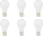 Amazon Basics A19 LED Light Bulbs, 60 Watt Equivalent, Energy Efficient 9W, E26 Standard Base, Daylight White 5000K, Dimmable, 10,000 Hour Lifetime , 6-Pack