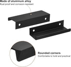 uxcell Cabinet Finger Edge Pull, 5pcs 80mm / 3.15" Aluminum Alloy Back Mount Hidden Cabinet Pulls Concealed Handle for Home Kitchen Drawer Cabinet, Black