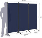 Morngardo Room Divider Folding Privacy Screens 3 Panel Partitions Dividers Portable Separating for Home Office Bedroom Dorm Decor