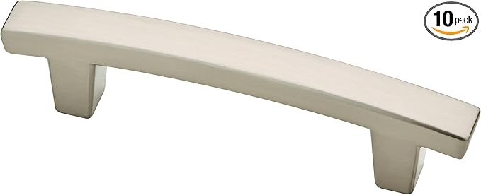 Franklin Brass (10-Pack) – Brushed Nickel Cabinet Handles, 3 Inch Hole Center, Pulls for Drawers, Kitchen Cabinet Door, Dressers | Pierce