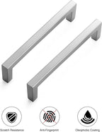 Ravinte 30 Pack Solid 5 Inch Center to Center Slim Square Bar Drawer Handles Cabinet Hardware - Brushed Nickel Kitchen Pulls