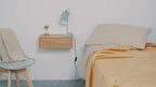 Mobili Fiver, Riccardo Floating nightstand, Pearled Elm, Made in Italy