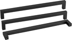 goldenwarm 100 Pack 18 Inch Black Cabinet Handles Matte Black Drawer Pulls Stainless Steel Cabinets Hardware Square Bar Modern for Kitchen Bathroom Cupboard