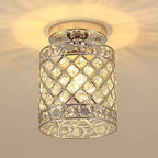 Create For Life® Mini Style Modern Decor Crystal Flush Mount Ceiling Light Fixture Crystal Chandeliers Light Ceiling Lamp for Hallway, Bar, Kitchen, Dining Room, Kids Room (6 inch Shade Dia)