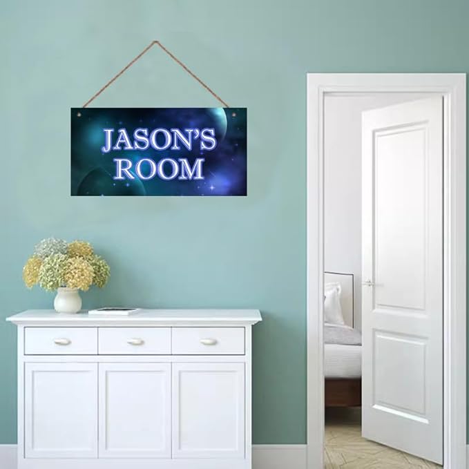 Personalized Sign Outer Space Room Décor Kids Room Decor, Universe Theme Little Man Cave Decor for Nursery, Planet Nursery Decor for Baby Game Room Boys Bedroom