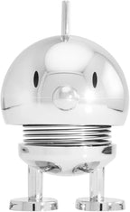 Hoptimist Bumble, Home Decor Ornament - Danish Design, Plastic W/Metal Spring, Small Chrome- Creates Cheerful Movement