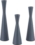 Vixdonos Taper Candle Holders Metal Candlestick Holders Set of 3 Table Mantel Decorative Candle Stand for Dinning,Party，Wedding,Home Decor(Dark Blue)