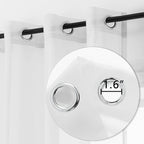 DUALIFE White Sheer Curtains 63 Inch Length for Bedroom 2 Panels Set Grommet Top Window Voile Drapes Semi Sheer Vertical Curtains for Living Room Kids Room Nursery 52x63 Inches Long