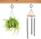 12 PCS Q-Hanger Hooks, Screw Hooks for Outdoor String Lights, Safety Buckle Design Cup Eye Hook for Hanging Christmas Lights, Plants, Wind Chimes, Mounted on Wall Ceiling, Windproof, Copper