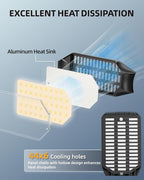 Adiding Rotatable LED Garage Light 4 Pack, 48000Lm Super Bright Basement Lighting Fixture w/ 6 Adjustable Panels Screw in E26 E27 Bulb Base for Workshop Attic Barn Ceiling Warehouse Gym Utility