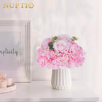 NUPTIO Flower Balls Flowers for Centerpieces: 2 Pcs 11.8 inch Diam Pink Artificial Rose Fake Flower Ball Arrangement Bouquet Wedding Centerpieces for Tables Wedding Centerpiece Decorations