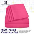 Sweet Home Collection 6 Piece Bed Sheet Set, Twin, Fuschia