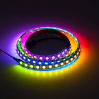 BTF-LIGHTING WS2812B RGB ECO LED Strip, Chasing Effects 5050SMD Individually Addressable 3.3FT 100 (2x50) Pixels/m Flexible Dream Color IP30 for Bedroom DIY Projects DC5V (No Adapter or Controller)