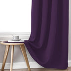 ChrisDowa 100% Blackout Curtains for Bedroom with Black Liner, 2 Thick Layers Total Blackout Thermal Insulated Grommet Window Curtains 2 Panels Set (Royal Purple, 52 x 54 Inch)