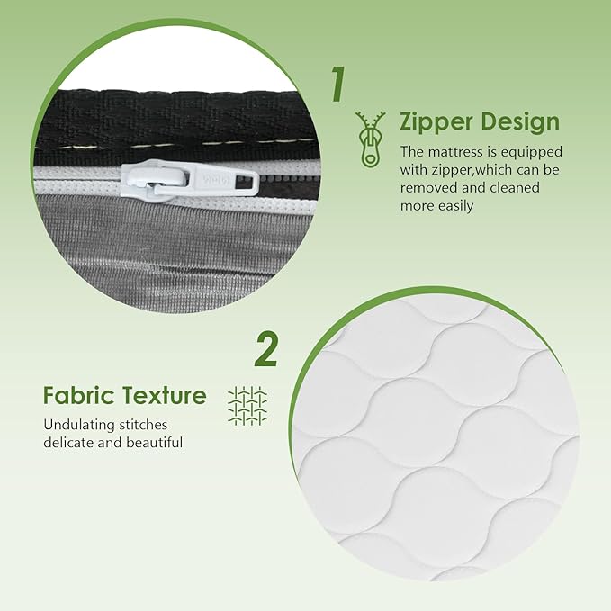 PayLessHere | 6 Inch Queen Mattress | Medium Firm Hybrid Mattress | White | with High-Density Foam and Breathable Cover | Pocket Spring Design, Pressure Relief | Bed in a Box, CertiPUR-US Certified