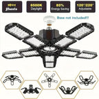 2 Packs LED Garage Light, Super Bright Screw in E26/E27 Ceiling Shop Work Lamp, 260W 26000 Lumen Deformable Basement Bulb Fixture with 10+1 Adjustable Panels, Lighting for Workshop, Attic
