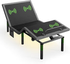 Marsail MS01-1 Twin XL Adjustable Bed Base with Massage, 4 Ports USB A&C Bed Frame with Under-Bed Nightlight, 3 Minutes Fast Assembly, Wireless Control Adjustable Bed with 4 Height Options
