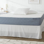Amazon Basics Memory Foam Mattress, Medium Firm, Cooling Gel, Full Size Mattress, CertiPUR-US® Certified Foam, 75 x 54 x 10 inches, White/Gray