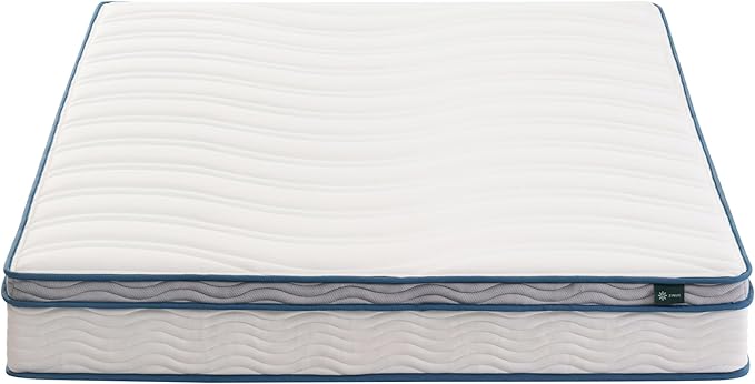 ZINUS 8 Inch Spring Sensation Hybrid Mattress [New Version], King, Fiberglass Free, Medium Firmness, Durable Support, Certified Safe Foams & Fabric, Mattress in A Box