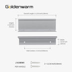 goldenwarm 15 Pack Brushed Nickel Finger Edge Pulls Drawer Finger Pulls Kitchen Hardware Handles Bedroom Dresser Drawers, 3-3/4in Hole Centers