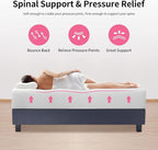 PayLessHere 12 Inch Green Tea Memory Foam Mattress,Bed-in-a-Box Medium Firm Mattress CertiPUR-US Certified Breathable Bed Mattress for Cooler Sleep Supportive & Pressure Relief,Twin