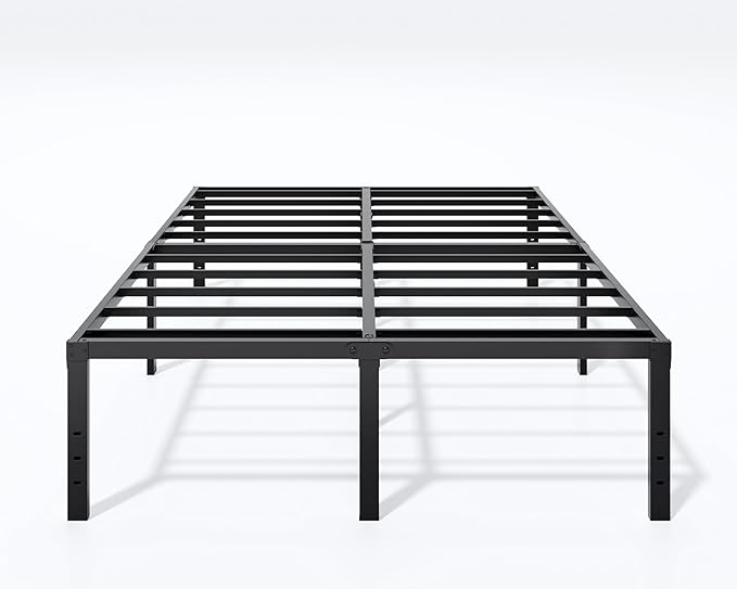 Metal Bed Frame Queen Size - 18 Inch Heavy-Duty Queen Platform Bed Frame No Box Spring Needed, Easy Assembly, Noise-Free, Sturdy Mattress Foundation, Underbed Storage Space