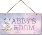 Personalized Signs Unicorn Sign, Unicorn Canvas Wall Art for Teen Girls Bedroom Nursery Kids Room Motivational Decor for Unicorn Fans Boys Room Little Man Cave