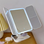 Vanity Mirror Pro, Trifold Led Makeup Mirror, Aristoparis Makeup Mirror, Glisera Makeup Mirrors, Glisera Smart Mirror with Lights,LED Trifold Vanity (Pink)