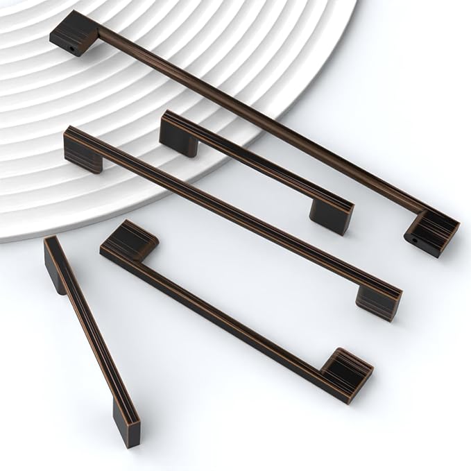 10 Pack Oil Rubbed Bronze Cabinet Pulls 6.25 Inch Cabinet Handles Kitchen Cabinet Hardware Kitchen Handles for Cabinets Bronze Dresser Pulls Drawer Handle