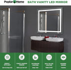 LED Vanity Bathroom Mirror 36 x 36 in. Wall Mounted, Dimmable, Lighted, Anti-Fog Mirror – Modern, Frameless Design