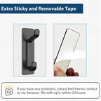 pickpiff Wall Hooks for Coat and Towel: 13LB Adhesive Door Hanger Stick on, Black 6 Pack