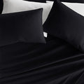 Linen Market Brushed Microfiber King Sheet Set 4 Piece – Oeko-TEX Certified Ultra Soft & Wrinkle-Free - 16" Deep Pocket Sheets - Easy Care King Size - Black