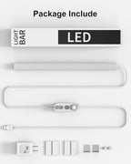 ASOKO Motion Sensor Dimmable Led Under Cabinet Lighting,12 inches Plug in Led Counter Light Bars, Cool White 6000K Light Bar for Kitchen/Closet/Wardrobe/Shelf/Desk/Display Case