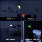 iBetterLife Mushroom Sensor LED Night Light - Plug-in 7 Color Changing Mushroom Lamp, Mini Dream Bed Cute Colourful Nightlight for Adults Kids for Bedroom, Bathroom, Stairs, Hallway Corridor