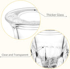20 Pcs Glass Taper Candle Holders - Romadedi Clear Small Candlestick Holder Bulk, Thicker Glass Candle Sticks Set for Wedding Christmas Party Dining Table Table Centerpiece Decor