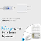 Fairy Lights USB Plug in 33ft 100LEDs with Remote, Warm White 20 Color Changing Light Twinkle Firefly String Lights for Bedroom Party Wedding Christmas Tapestry, Multicolor Colors (USB&Plug)